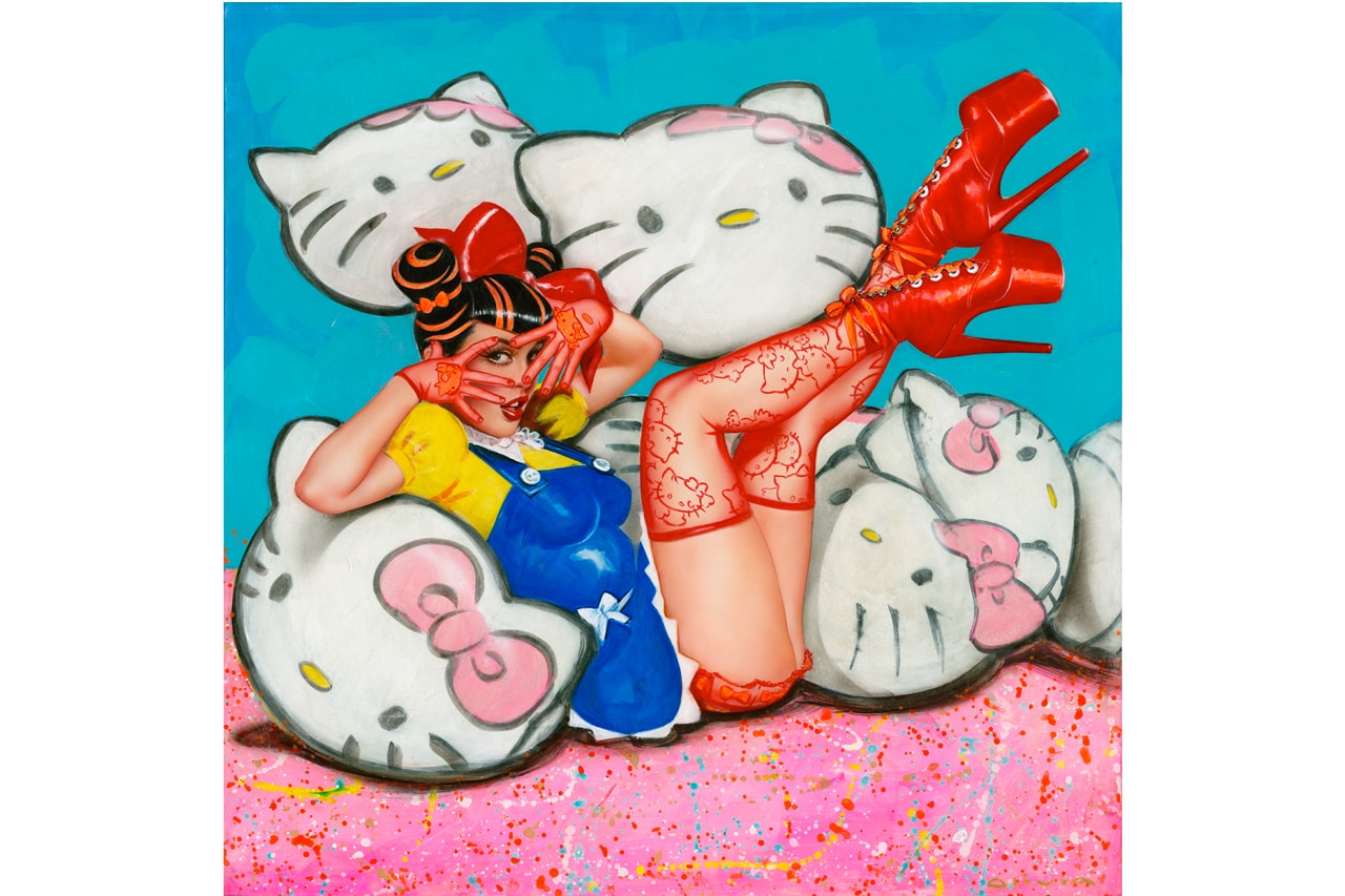 hello kitty anniversary group show corey helford gallery exhibition artworks sanrio