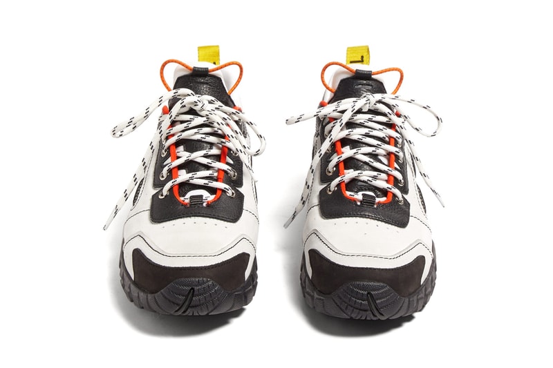 heron preston security leather sneakers fall winter 2019 low top trainers release navy blue white colorway 