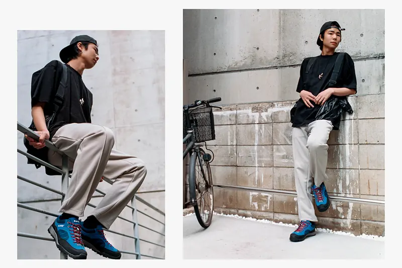 Hi-Tec Japan Footwear Drop Editorial Campaign Lookbook “Shibuya Crossover” Images Kawaz Flex Elasticated Sandal Aoraki WP Outdoor Sneaker SS19