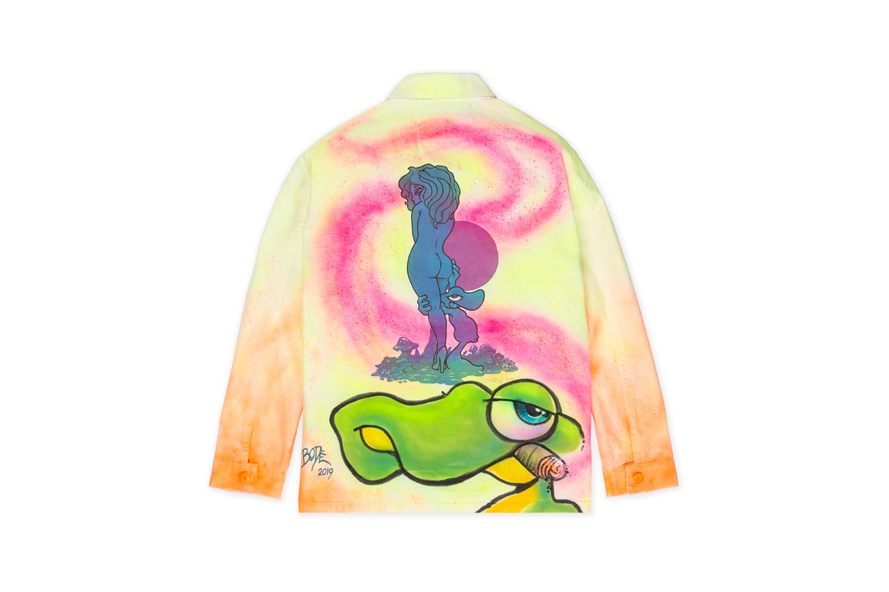 mark bode huf artist capsule collection spring summer 2019 release hand painted jackets cartoon illustrations