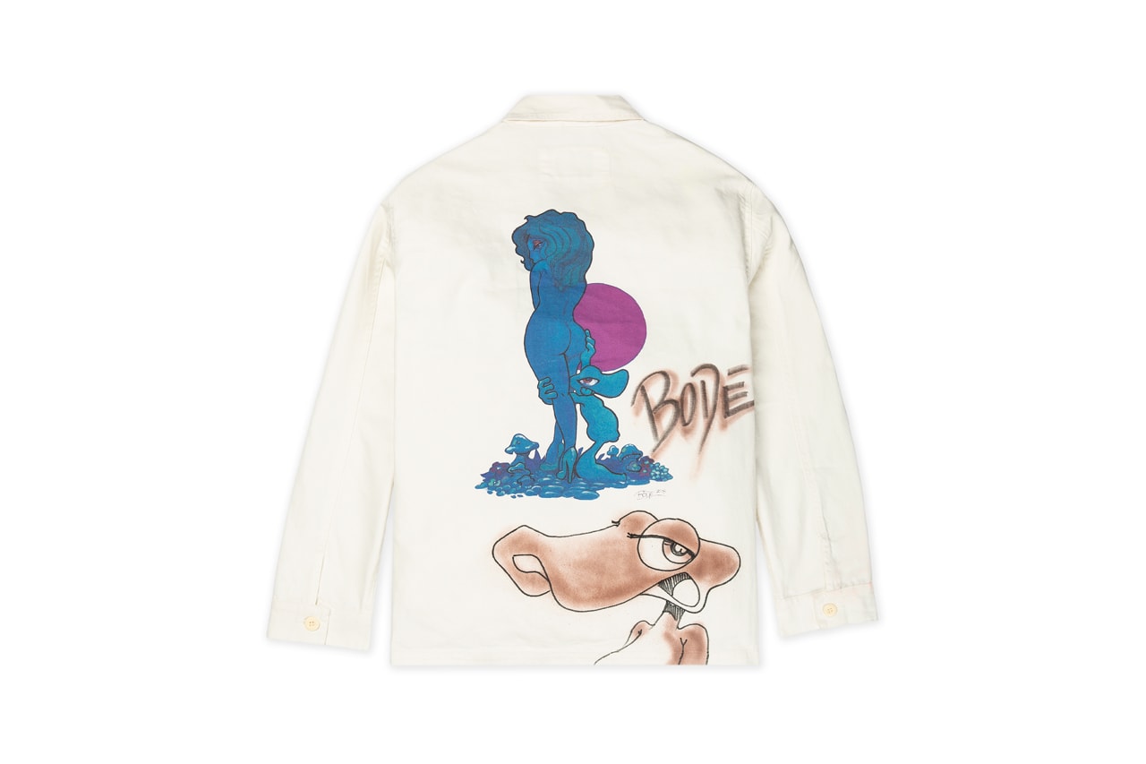 mark bode huf artist capsule collection spring summer 2019 release hand painted jackets cartoon illustrations