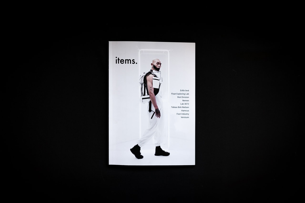 'items.' Techwear Magazine Third Issue Inside release global drop date info editorial riot division enfin leve article feature
