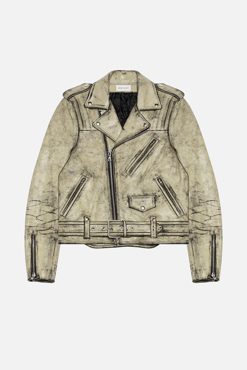 john elliott blackmeans leather distressed riders jacket indigo grey colorways pre fall 2019 june 6 release date info melrose