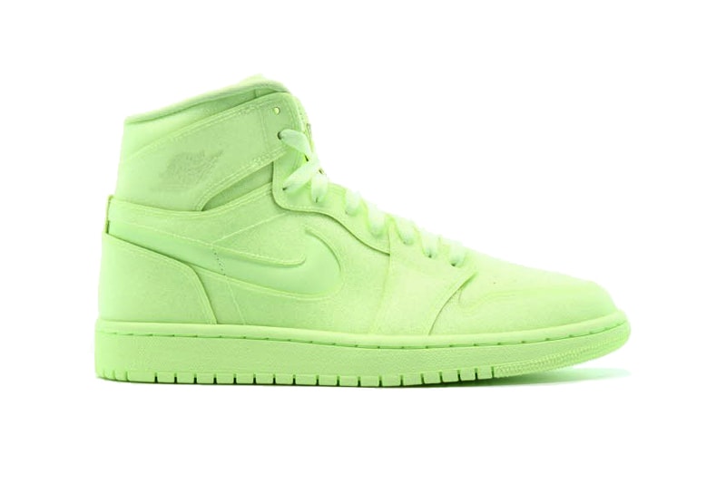Jordan AJ1 Barely Volt Colorway Release AFEW Michael Jordan Sneakers kicks neon yellow bright colors shoes footwear Nike  AH7389-700