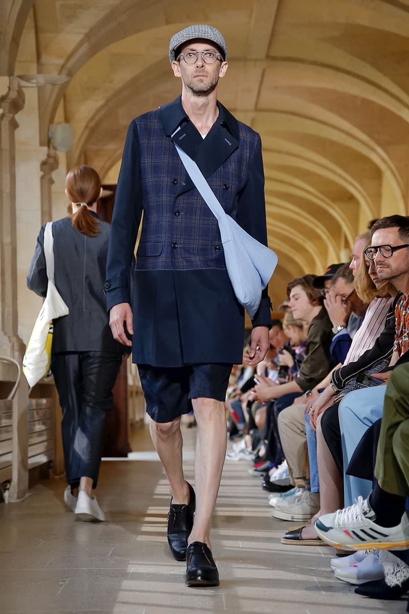 Junya Watanabe Spring Summer 2020 Paris Fashion Week Men's SS20 Runway Presentation Menswear Looks New Balance Sneaker Collaboration Levi's Jacket Denim Carhartt Amsterdam Tulip Museum St. John Real Review Civilisation