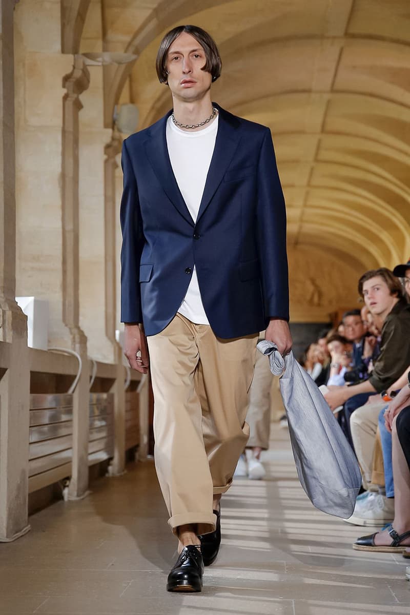 Junya Watanabe Spring Summer 2020 Paris Fashion Week Men's SS20 Runway Presentation Menswear Looks New Balance Sneaker Collaboration Levi's Jacket Denim Carhartt Amsterdam Tulip Museum St. John Real Review Civilisation