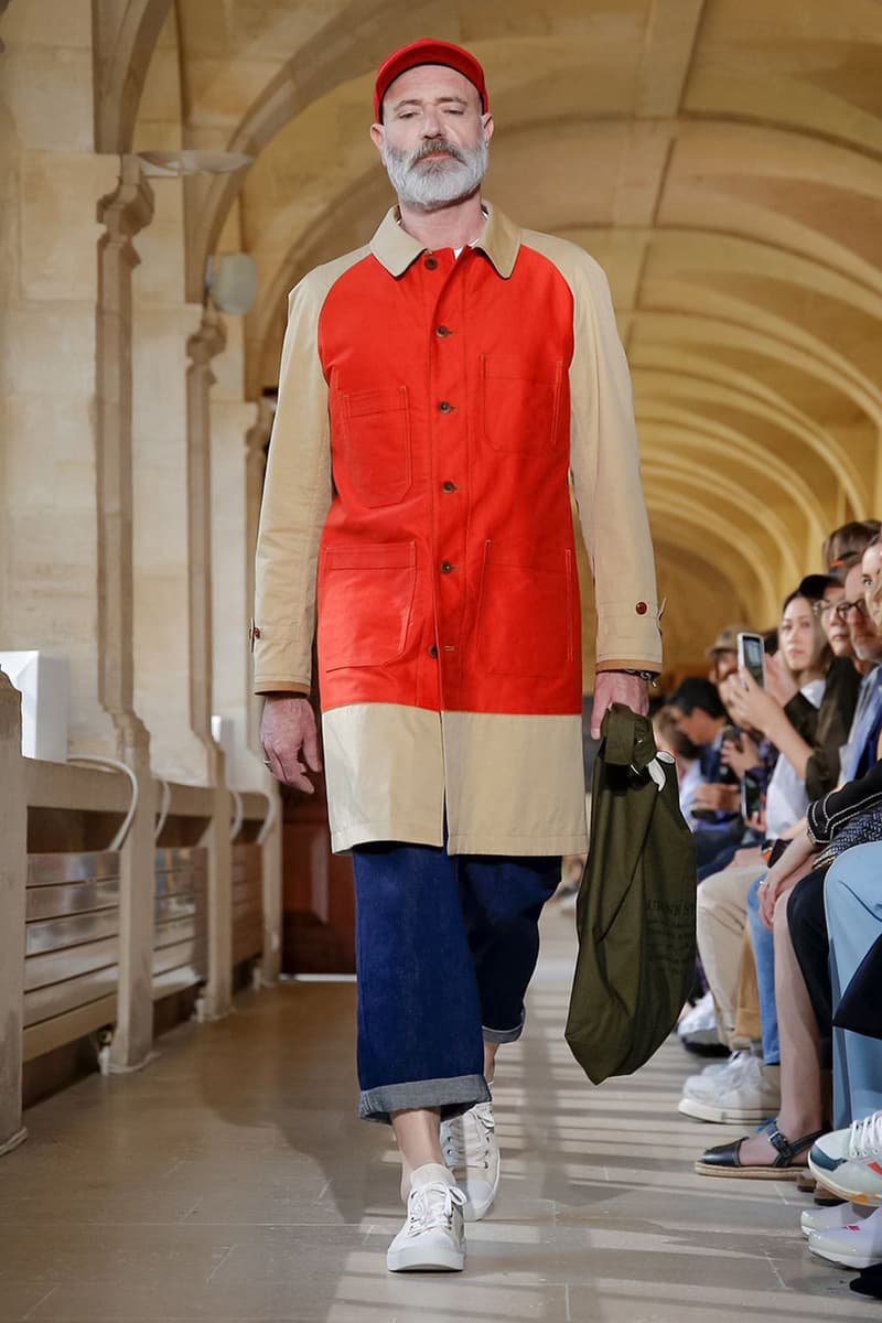 Junya Watanabe Spring Summer 2020 Paris Fashion Week Men's SS20 Runway Presentation Menswear Looks New Balance Sneaker Collaboration Levi's Jacket Denim Carhartt Amsterdam Tulip Museum St. John Real Review Civilisation