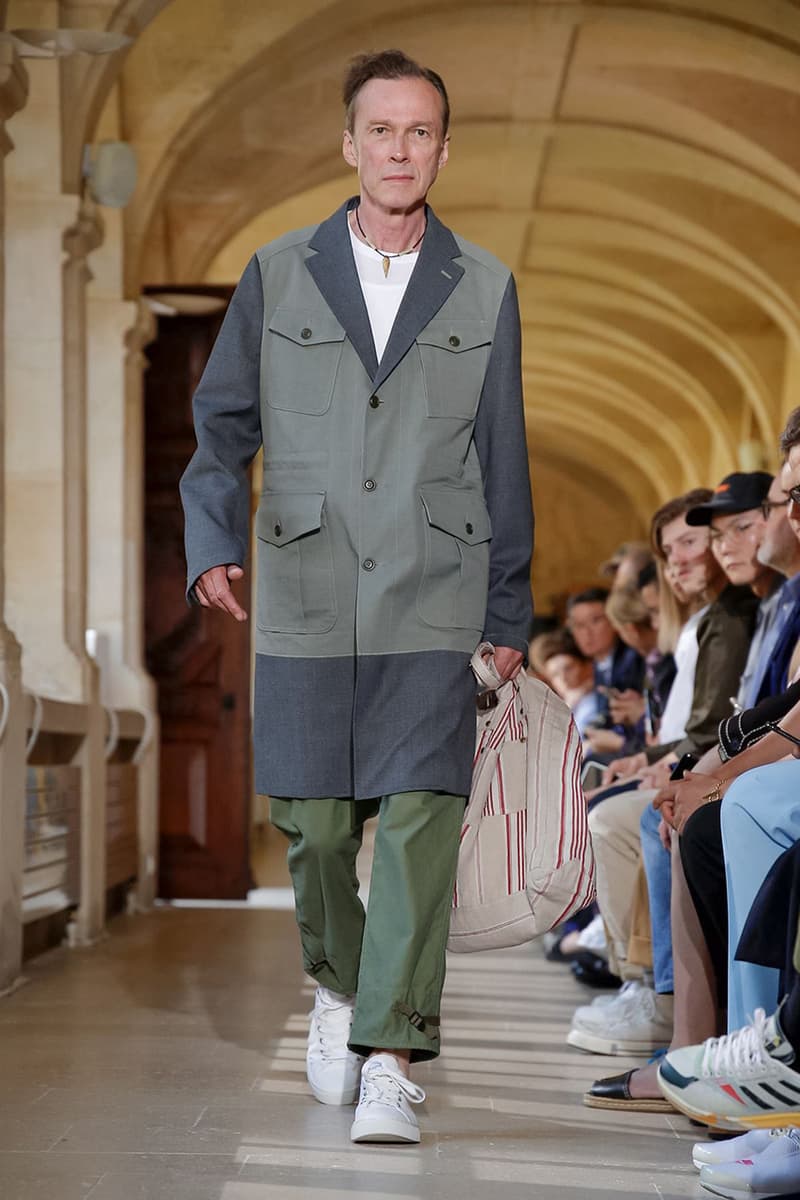 Junya Watanabe Spring Summer 2020 Paris Fashion Week Men's SS20 Runway Presentation Menswear Looks New Balance Sneaker Collaboration Levi's Jacket Denim Carhartt Amsterdam Tulip Museum St. John Real Review Civilisation