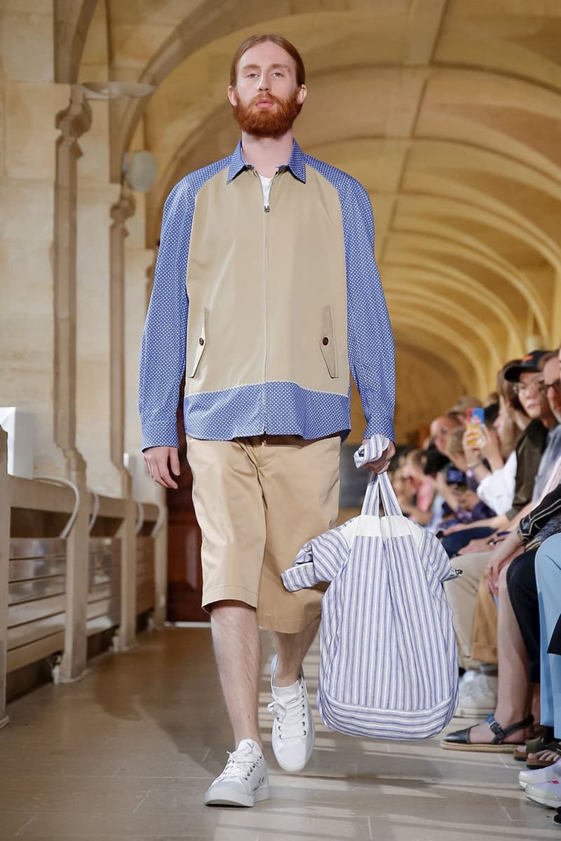 Junya Watanabe Spring Summer 2020 Paris Fashion Week Men's SS20 Runway Presentation Menswear Looks New Balance Sneaker Collaboration Levi's Jacket Denim Carhartt Amsterdam Tulip Museum St. John Real Review Civilisation