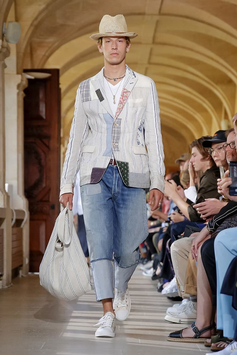 Junya Watanabe Spring Summer 2020 Paris Fashion Week Men's SS20 Runway Presentation Menswear Looks New Balance Sneaker Collaboration Levi's Jacket Denim Carhartt Amsterdam Tulip Museum St. John Real Review Civilisation