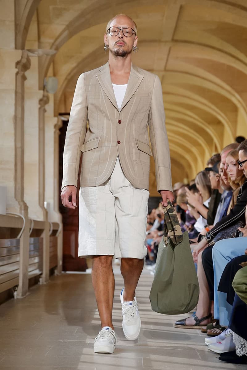 Junya Watanabe Spring Summer 2020 Paris Fashion Week Men's SS20 Runway Presentation Menswear Looks New Balance Sneaker Collaboration Levi's Jacket Denim Carhartt Amsterdam Tulip Museum St. John Real Review Civilisation