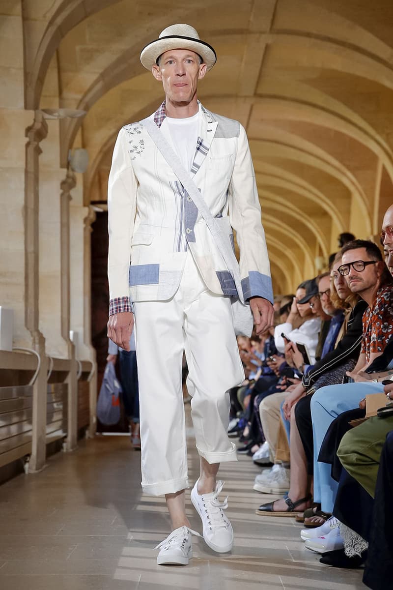 Junya Watanabe Spring Summer 2020 Paris Fashion Week Men's SS20 Runway Presentation Menswear Looks New Balance Sneaker Collaboration Levi's Jacket Denim Carhartt Amsterdam Tulip Museum St. John Real Review Civilisation