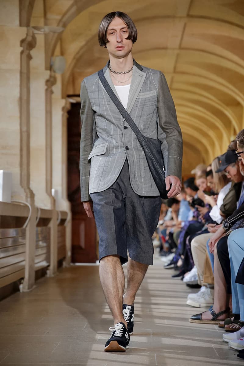 Junya Watanabe Spring Summer 2020 Paris Fashion Week Men's SS20 Runway Presentation Menswear Looks New Balance Sneaker Collaboration Levi's Jacket Denim Carhartt Amsterdam Tulip Museum St. John Real Review Civilisation