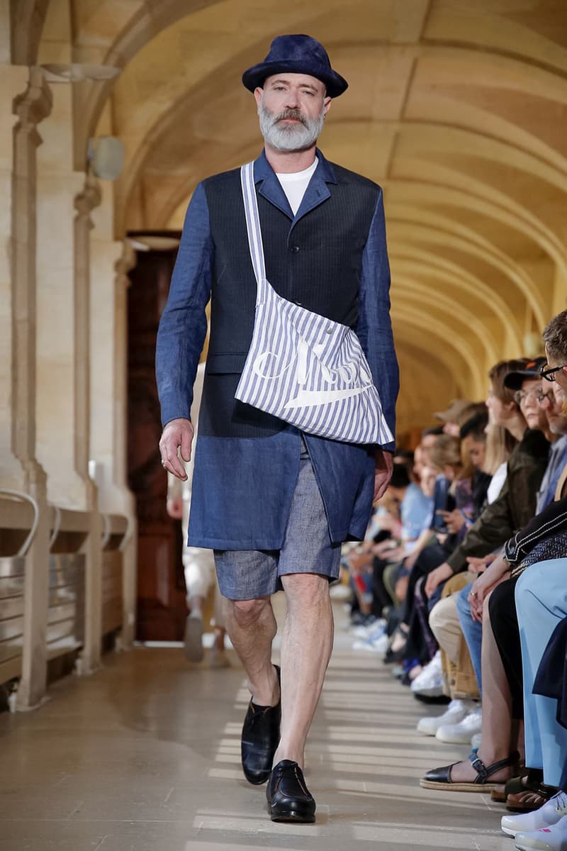 Junya Watanabe Spring Summer 2020 Paris Fashion Week Men's SS20 Runway Presentation Menswear Looks New Balance Sneaker Collaboration Levi's Jacket Denim Carhartt Amsterdam Tulip Museum St. John Real Review Civilisation