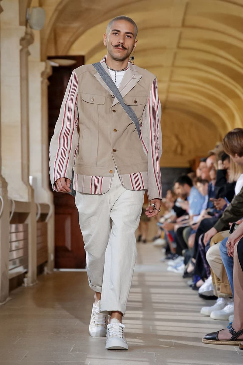 Junya Watanabe Spring Summer 2020 Paris Fashion Week Men's SS20 Runway Presentation Menswear Looks New Balance Sneaker Collaboration Levi's Jacket Denim Carhartt Amsterdam Tulip Museum St. John Real Review Civilisation