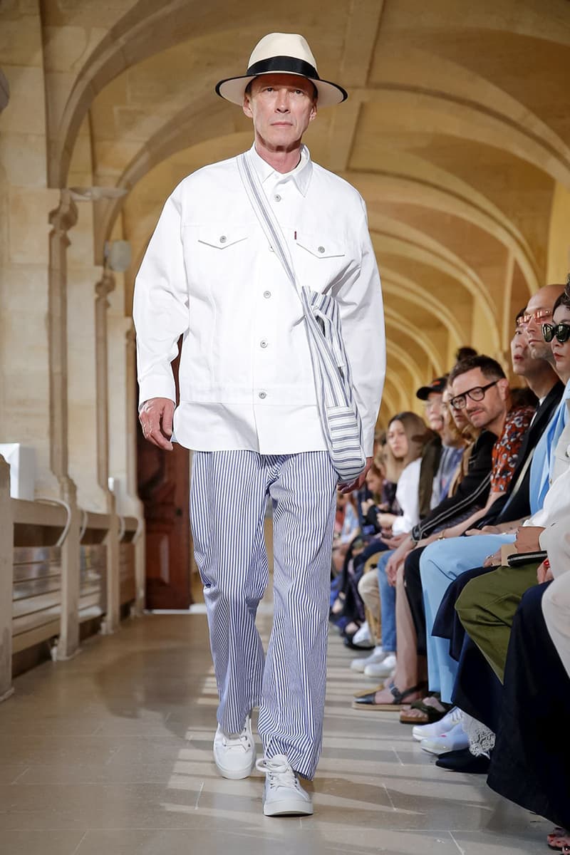 Junya Watanabe Spring Summer 2020 Paris Fashion Week Men's SS20 Runway Presentation Menswear Looks New Balance Sneaker Collaboration Levi's Jacket Denim Carhartt Amsterdam Tulip Museum St. John Real Review Civilisation