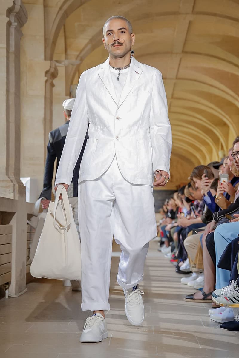 Junya Watanabe Spring Summer 2020 Paris Fashion Week Men's SS20 Runway Presentation Menswear Looks New Balance Sneaker Collaboration Levi's Jacket Denim Carhartt Amsterdam Tulip Museum St. John Real Review Civilisation