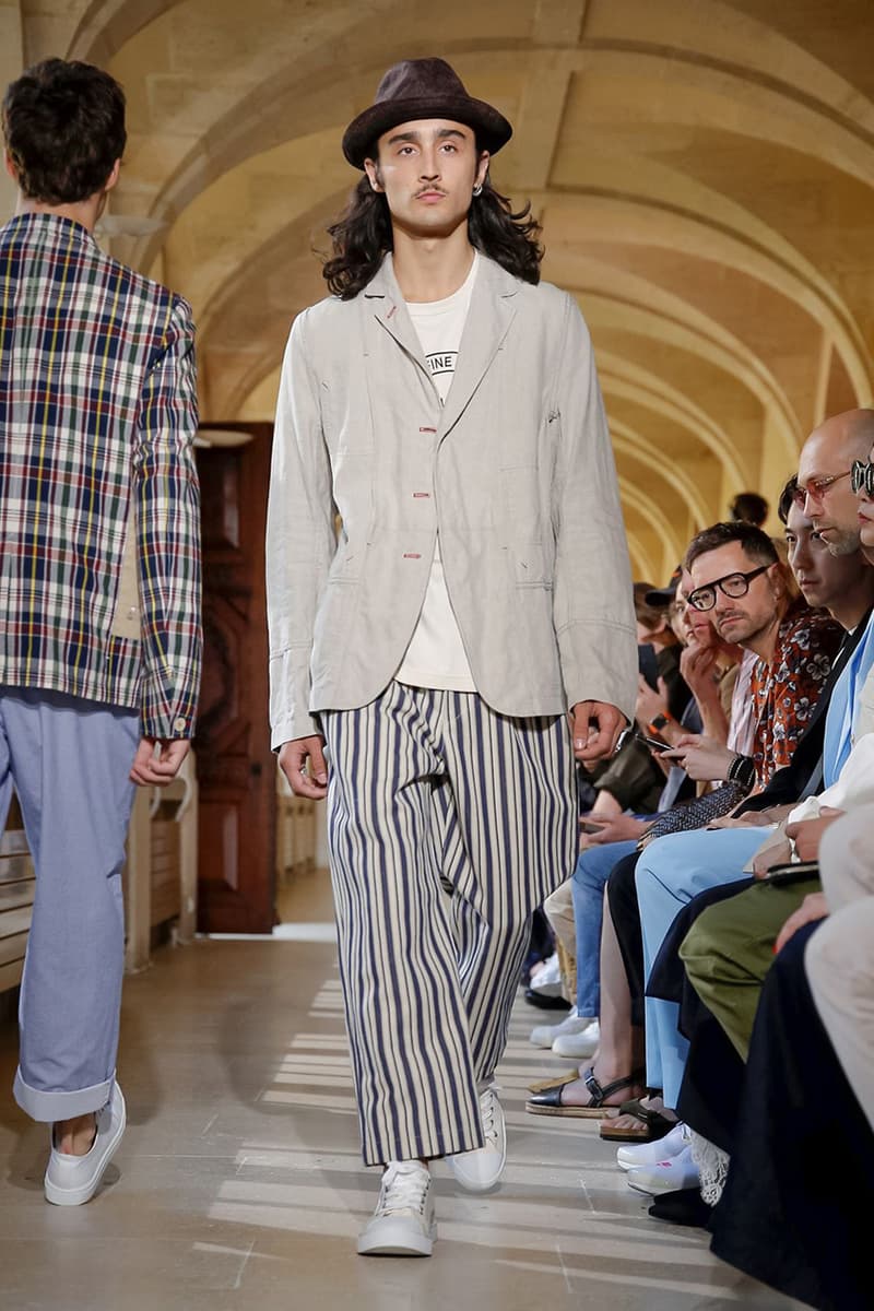 Junya Watanabe Spring Summer 2020 Paris Fashion Week Men's SS20 Runway Presentation Menswear Looks New Balance Sneaker Collaboration Levi's Jacket Denim Carhartt Amsterdam Tulip Museum St. John Real Review Civilisation