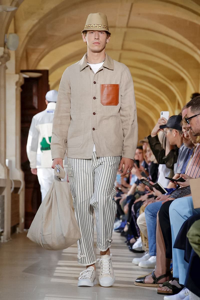 Junya Watanabe Spring Summer 2020 Paris Fashion Week Men's SS20 Runway Presentation Menswear Looks New Balance Sneaker Collaboration Levi's Jacket Denim Carhartt Amsterdam Tulip Museum St. John Real Review Civilisation