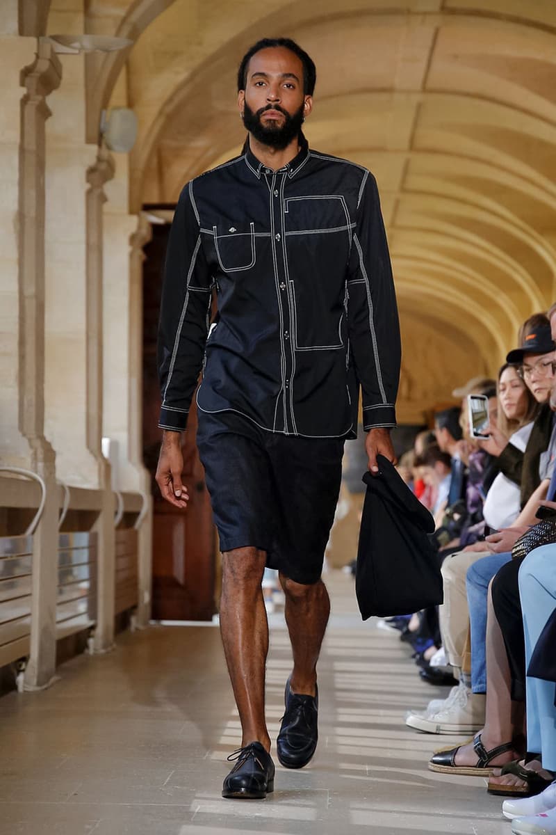 Junya Watanabe Spring Summer 2020 Paris Fashion Week Men's SS20 Runway Presentation Menswear Looks New Balance Sneaker Collaboration Levi's Jacket Denim Carhartt Amsterdam Tulip Museum St. John Real Review Civilisation