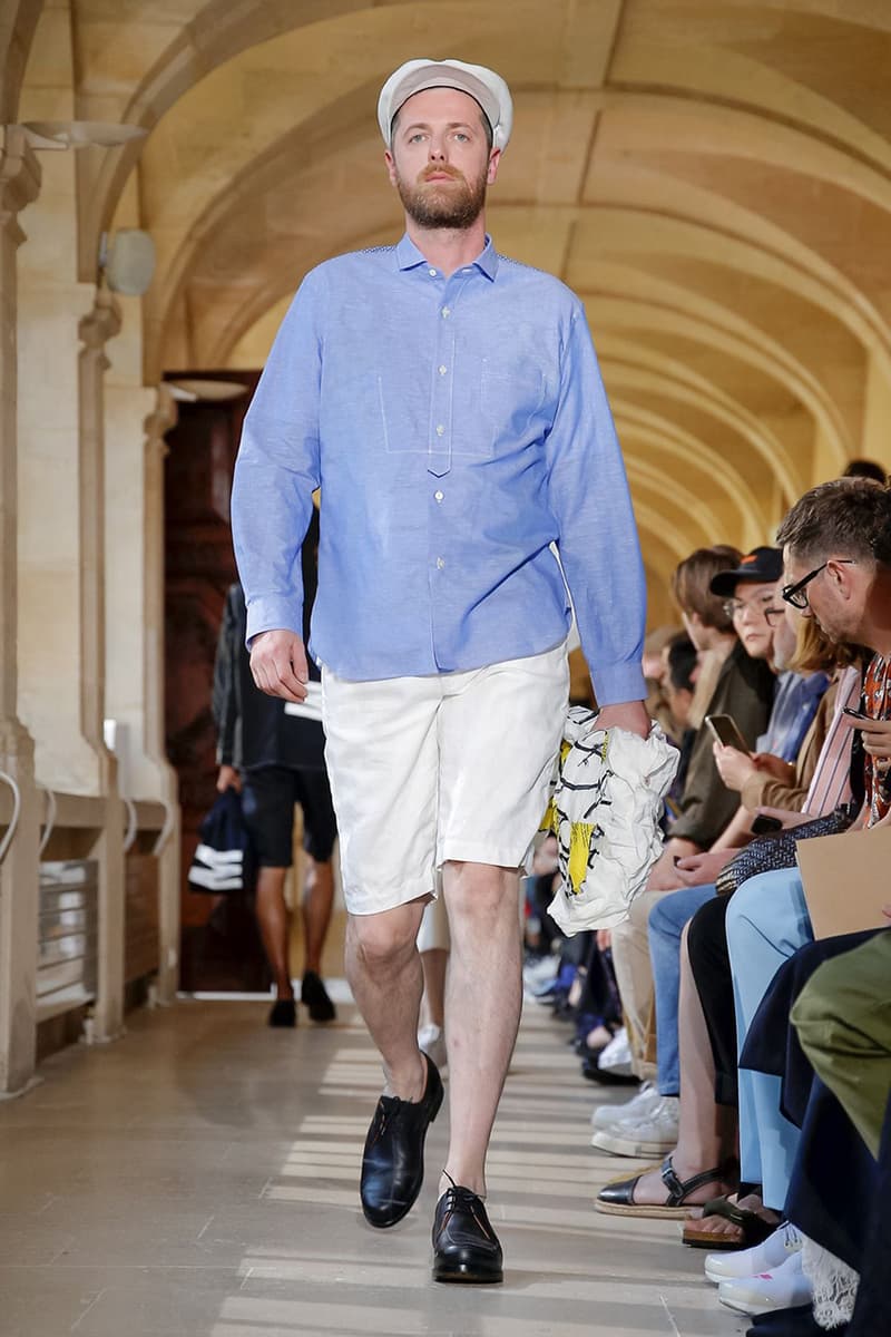 Junya Watanabe Spring Summer 2020 Paris Fashion Week Men's SS20 Runway Presentation Menswear Looks New Balance Sneaker Collaboration Levi's Jacket Denim Carhartt Amsterdam Tulip Museum St. John Real Review Civilisation