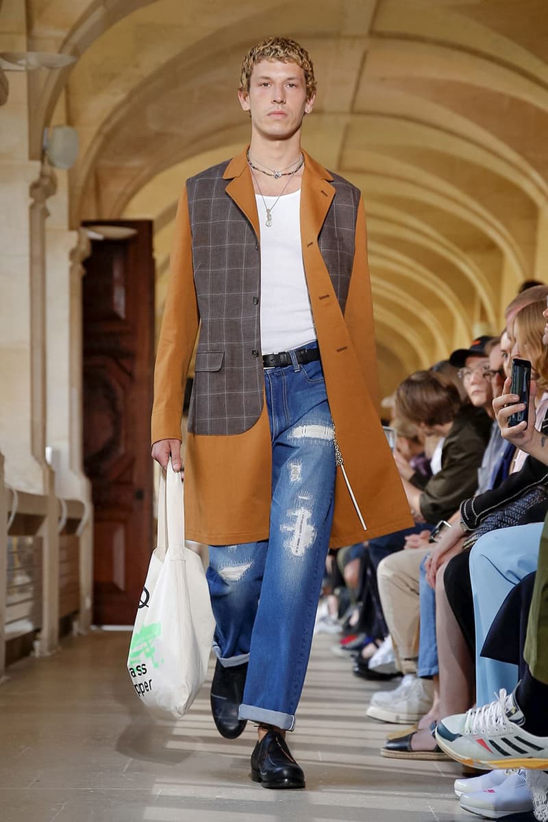 Junya Watanabe Spring Summer 2020 Paris Fashion Week Men's SS20 Runway Presentation Menswear Looks New Balance Sneaker Collaboration Levi's Jacket Denim Carhartt Amsterdam Tulip Museum St. John Real Review Civilisation