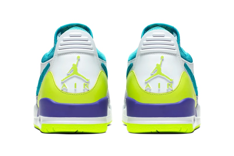 Just Don x Jordan Legacy 312 Low Release Info don c streetwear designer indian brand basketball shoes sneakers silhouette volt teal jumpman