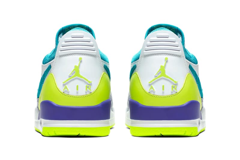 Just Don x Jordan Legacy 312 Low Release Info don c streetwear designer indian brand basketball shoes sneakers silhouette volt teal jumpman