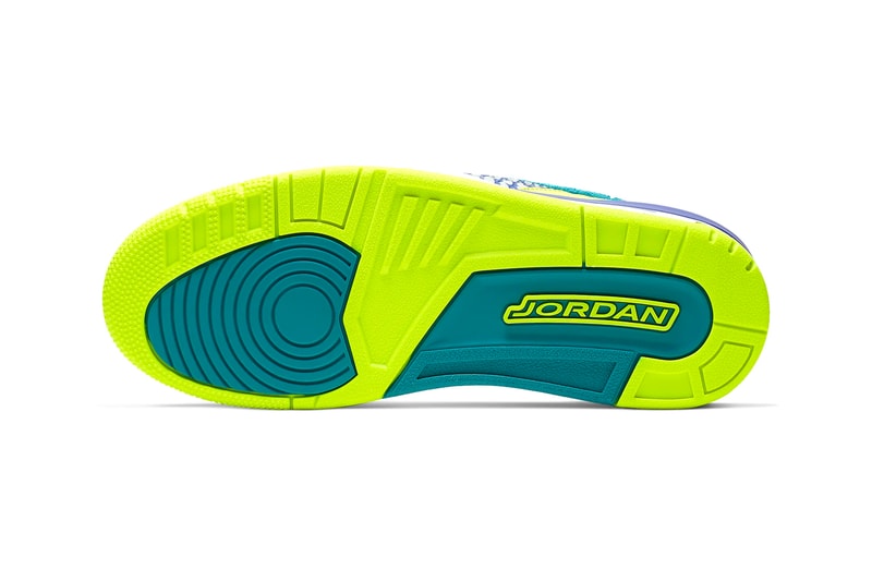 Just Don x Jordan Legacy 312 Low Release Info don c streetwear designer indian brand basketball shoes sneakers silhouette volt teal jumpman
