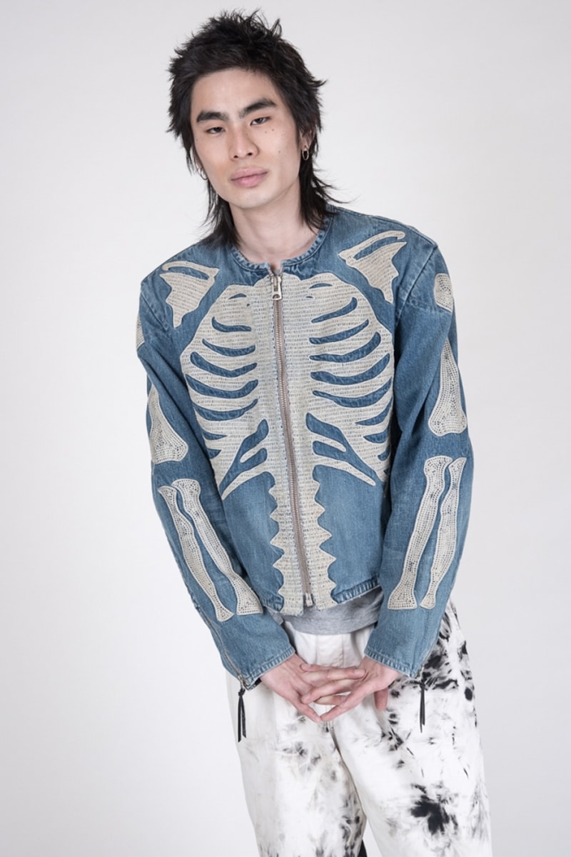 KAPITAL Fall Winter 2019 Collection Paisley deconstructed denim indigo patchwork knitwear drab boro baggy pants Japanese label