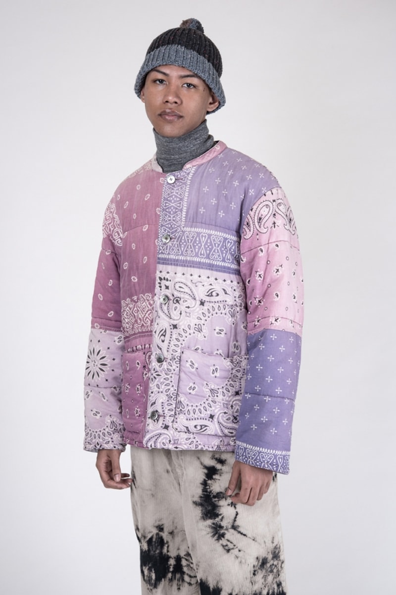 KAPITAL Fall Winter 2019 Collection Paisley deconstructed denim indigo patchwork knitwear drab boro baggy pants Japanese label
