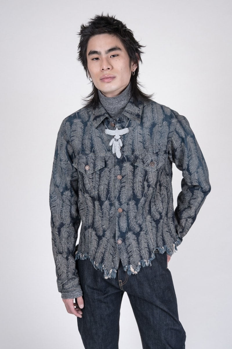 KAPITAL Fall Winter 2019 Collection Paisley deconstructed denim indigo patchwork knitwear drab boro baggy pants Japanese label