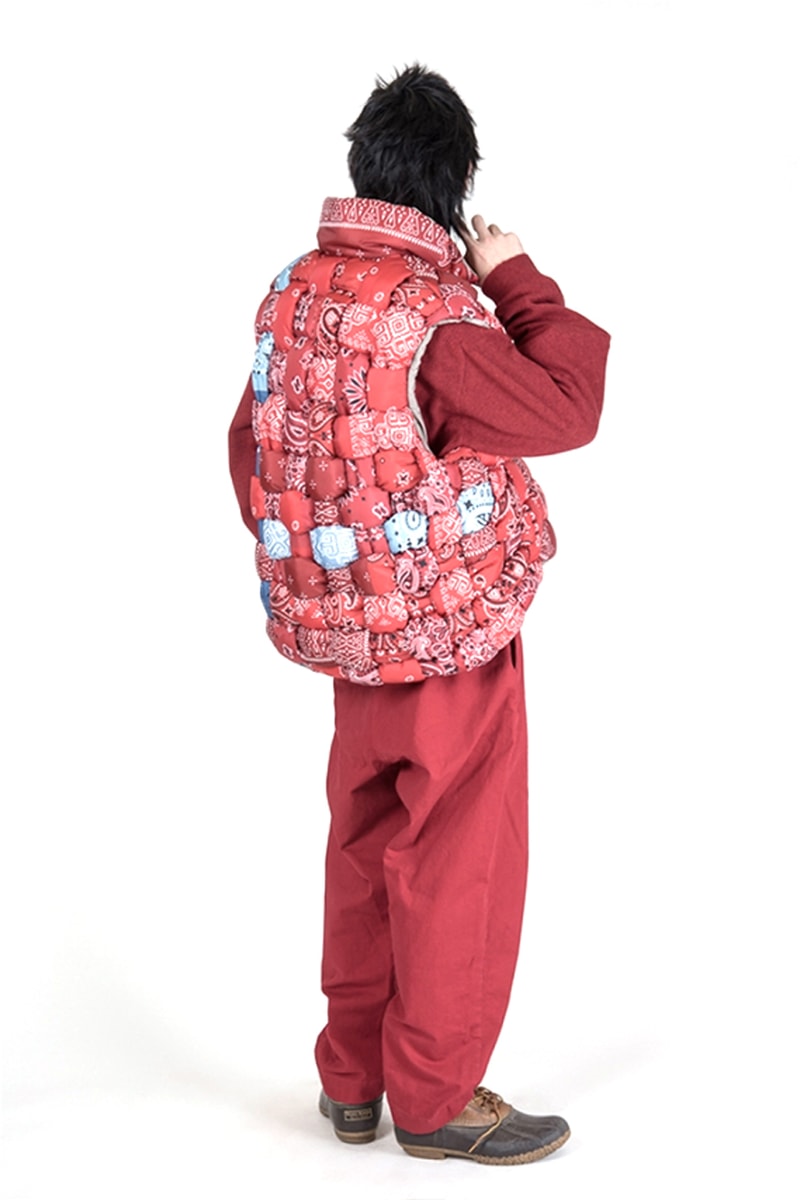 KAPITAL Fall Winter 2019 Collection Paisley deconstructed denim indigo patchwork knitwear drab boro baggy pants Japanese label