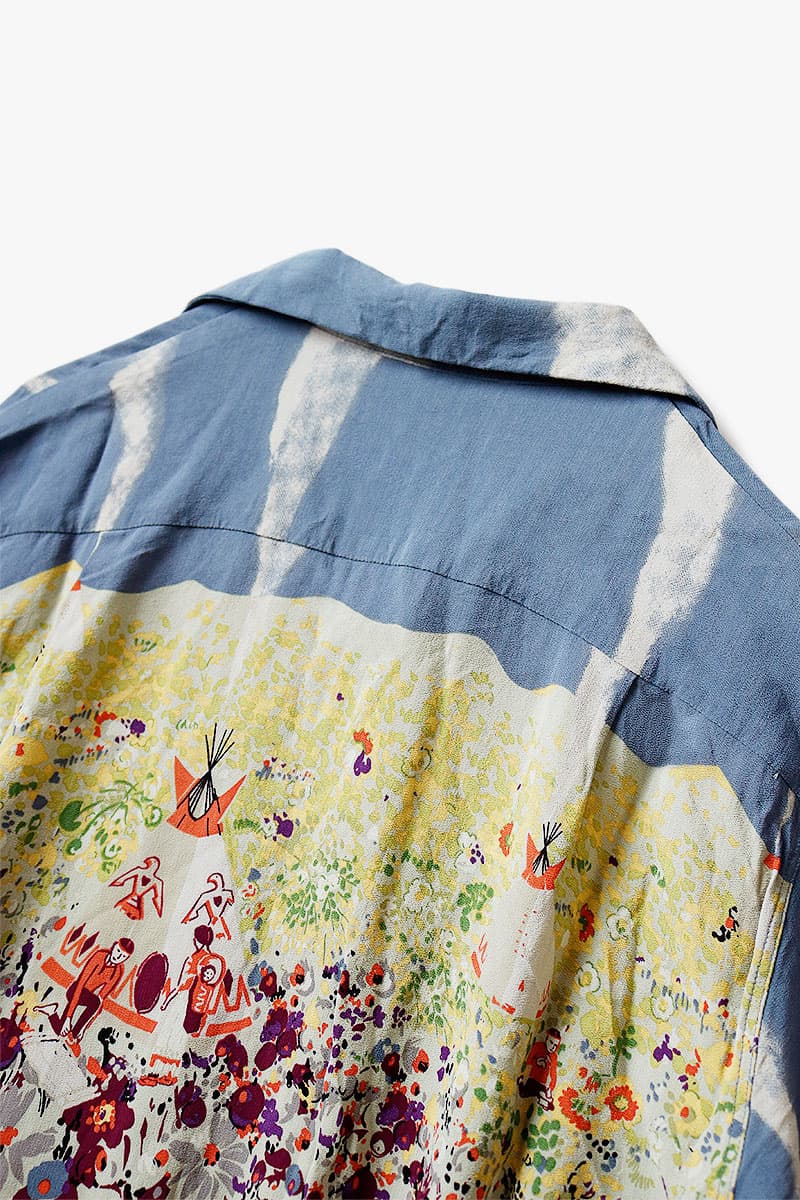 Kapital "Navajoland" Rayon Hawaiian Shirt short sleeve aloha print pattern navajo