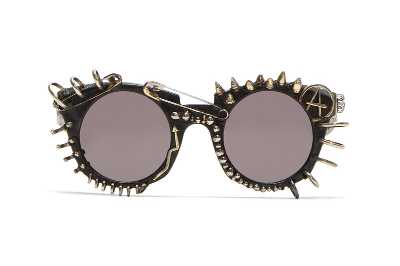 kuboraum mask u6 sunglasses in black spiked colorway release spring summer 2019 two tone mask h11 y5 in green sunglasses sid vicious sex pistols steampunk
