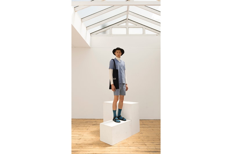 Les Basics Spring/Summer 2020 SS20 Collection Lookbook Simple Clean Cut Classic Staple Pieces Minimal Shirts Bags Coats Zip Ups Trousers Waffle Crushed 