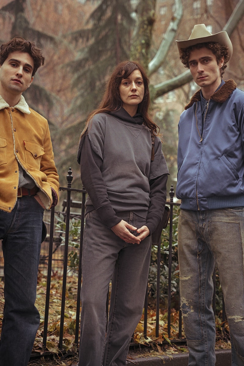 Levi's Vintage Clothing Lookbook Fall Winter 2019 FW19 Collection Archives Denim Jeans Trucker Jacket Twill Trousers Climate Seal Jacket Riders Pants Suede Sherpa Corduroy 