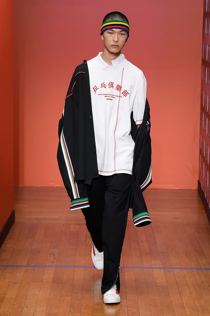 LI-NING Paris Fashion Week Men's SS20 Spring Summer 2020 Collection Menswear Runway Presentation Ping Pong Stefano Pilati Random Identities 