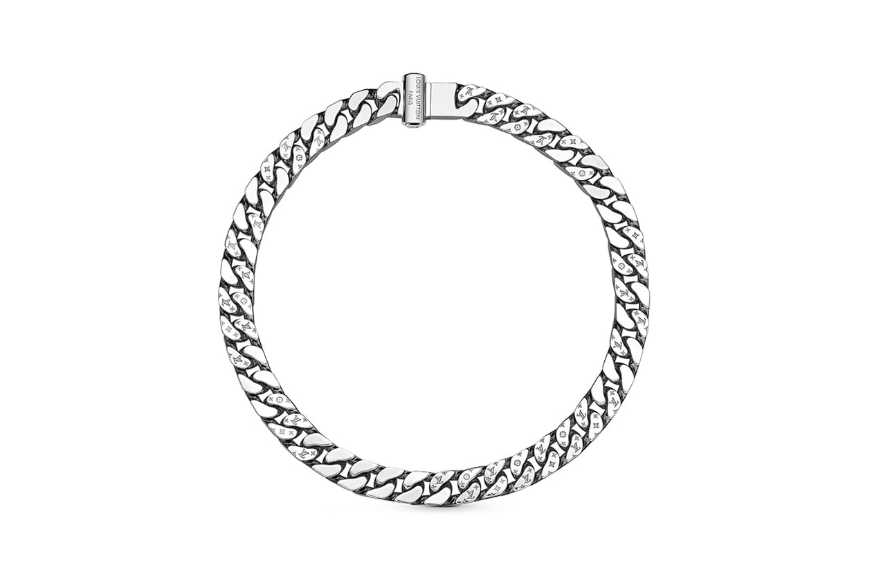 Louis Vuitton Jewelry Men's Artistic Director Virgil Abloh Design Spring Summer 2019 SS19 Necklaces Monogram Cuban Link Chain Bracelet