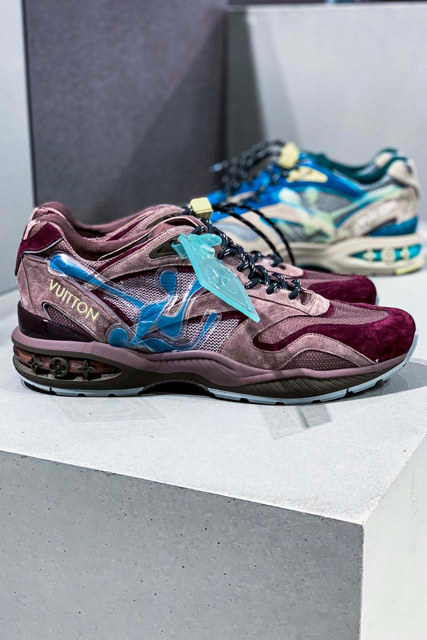 Louis Vuitton Spring/Summer 2020 Runway Details showroom collection ss20 paris fashion week virgil abloh pfw menswear trunk duffel bag sneakers shoes 503 high top