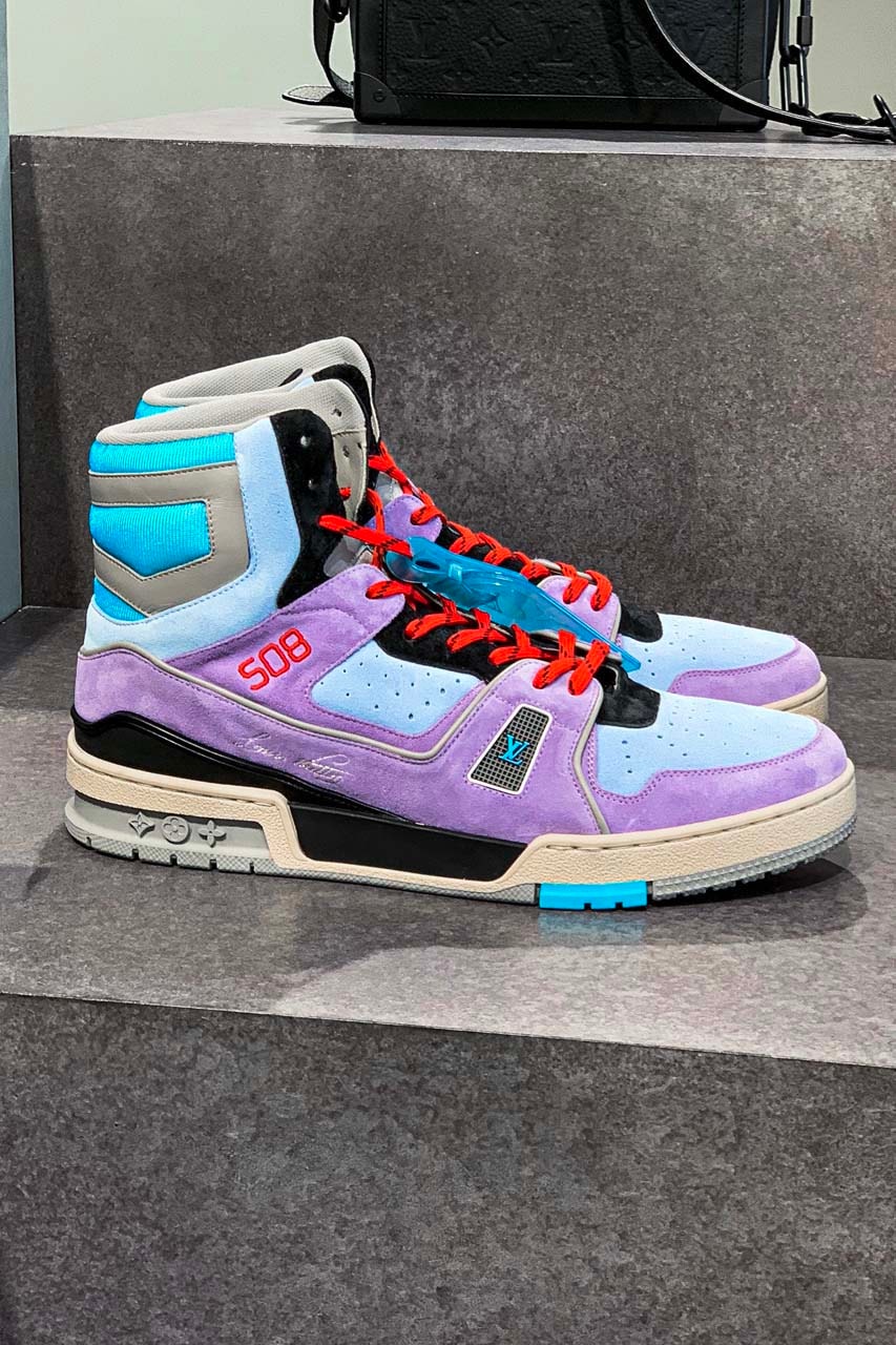 Louis Vuitton Spring/Summer 2020 Runway Details showroom collection ss20 paris fashion week virgil abloh pfw menswear trunk duffel bag sneakers shoes 503 high top