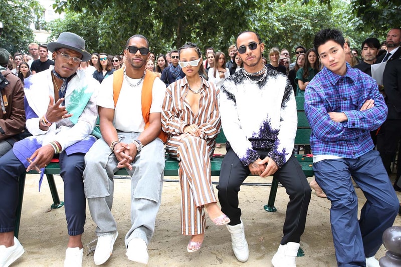 Louis Vuitton Spring/Summer 2020 Celebrity Guests ss20 paris fashion week pfw celebrity attendees gigi hadid skepta miguel virgil abloh gong yoo j.balvin shuhei lash russell westbrook lewis hamilton ben harper antoine arnault bernaud cam newtown joel edgerton karrueche tran dan carter