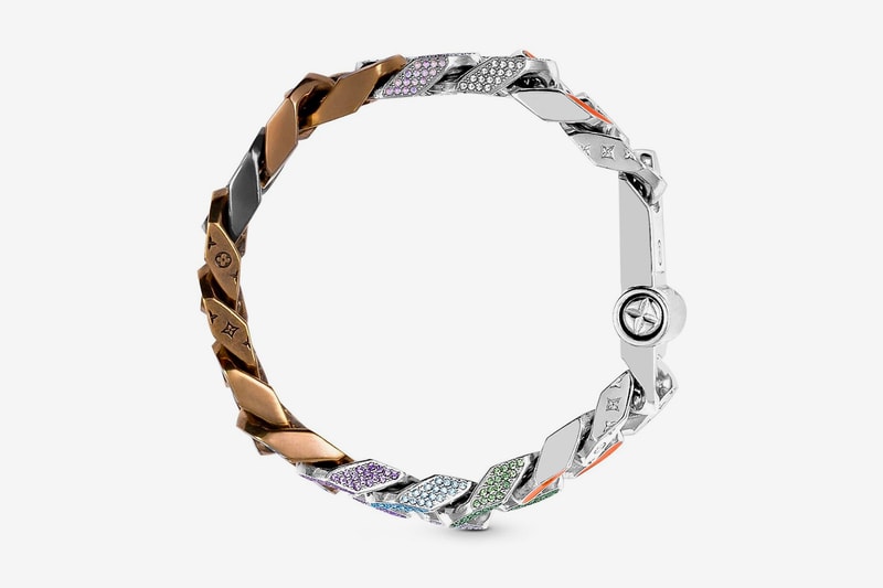 Louis Vuitton Spring Summer 2019 patches monogram chain link Bracelet Neckalce Virgil Abloh