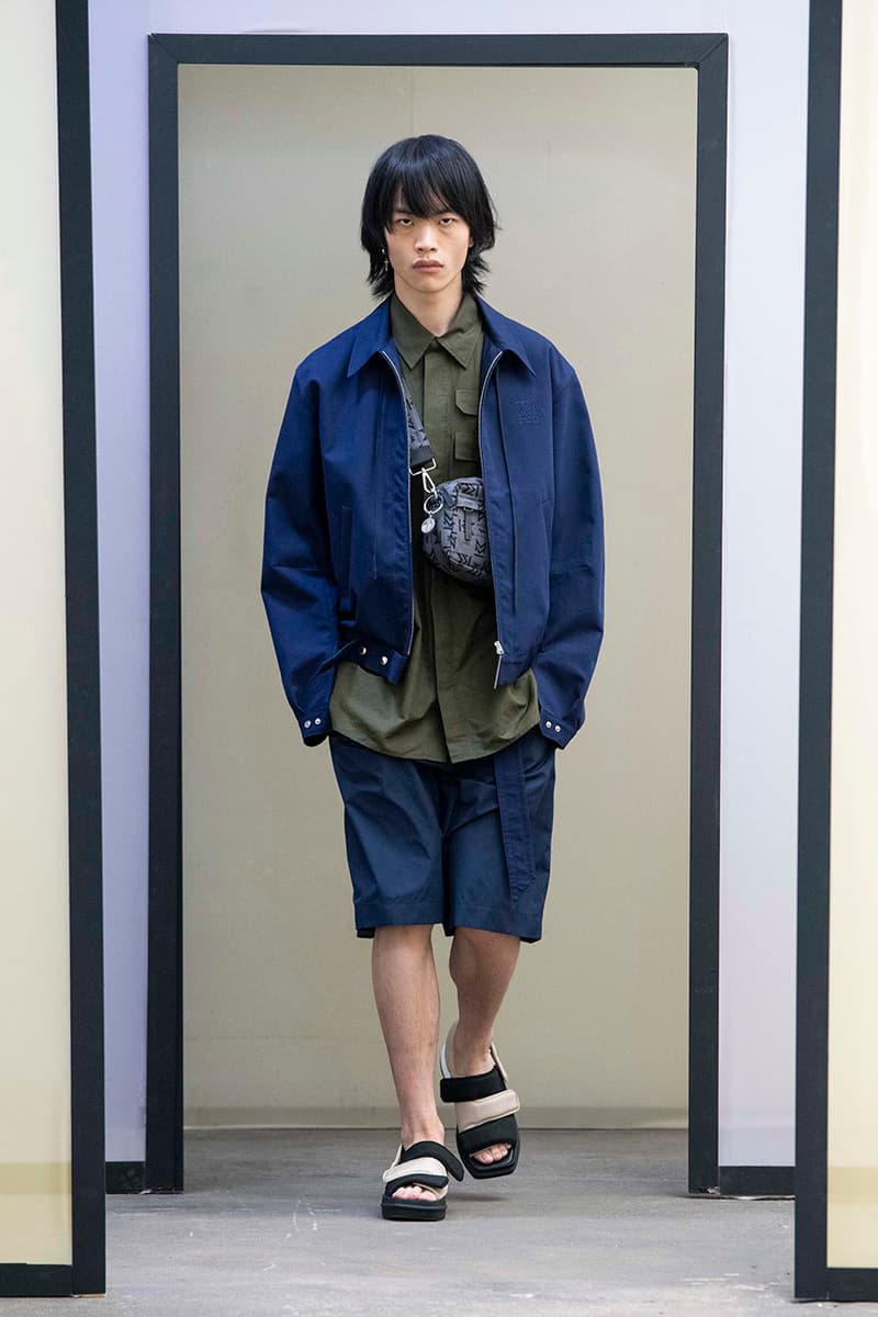 Maison Kitsuné Paris Fashion Week Men's Spring/Summer 2020 SS20 Collection Runway Looks Pastel Neon Fox Logo Branding KHROMIS Eyewear Sebago Michel Vivien Footwear Collaborations Yuni Ahn Creative Director 