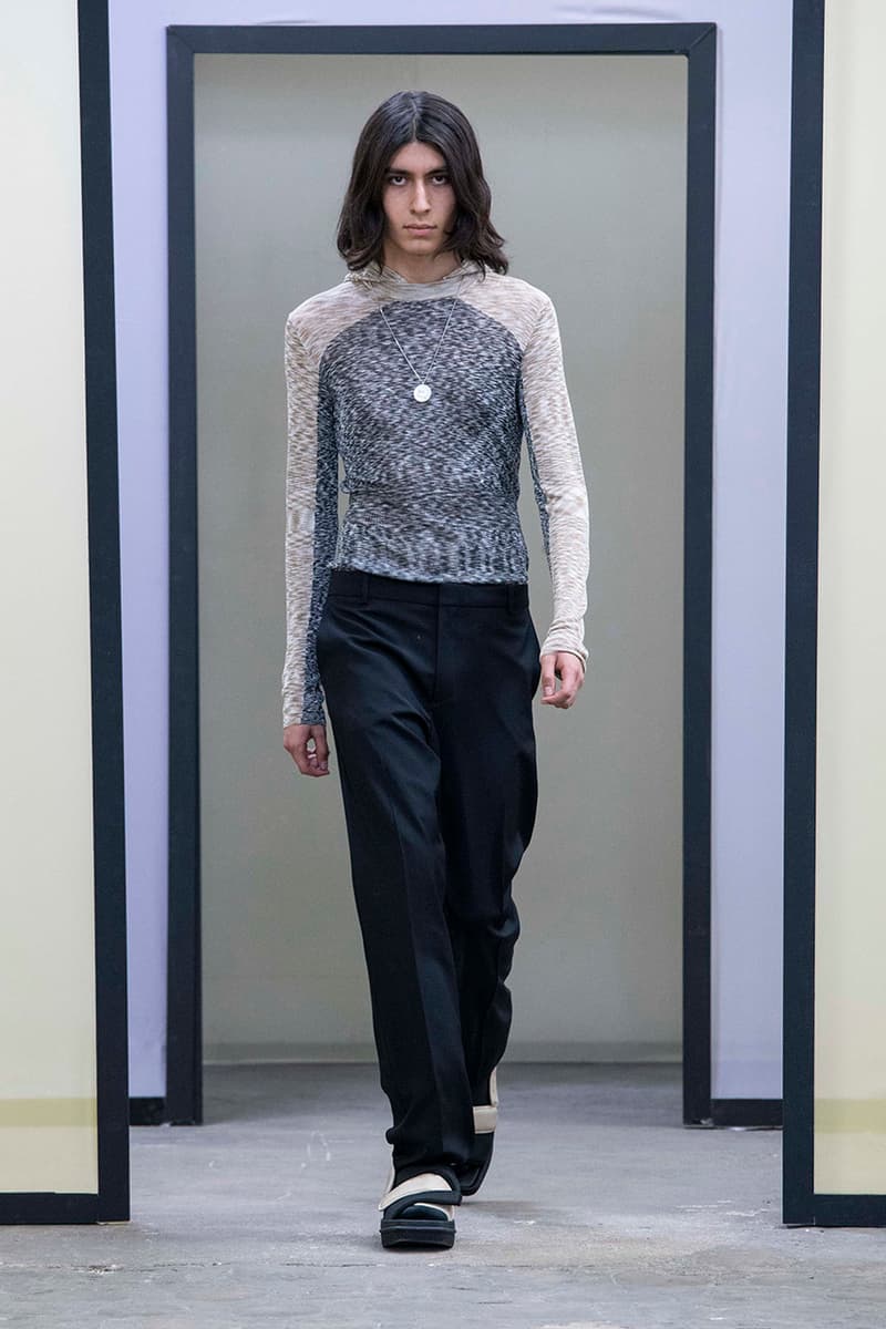 Maison Kitsuné Paris Fashion Week Men's Spring/Summer 2020 SS20 Collection Runway Looks Pastel Neon Fox Logo Branding KHROMIS Eyewear Sebago Michel Vivien Footwear Collaborations Yuni Ahn Creative Director