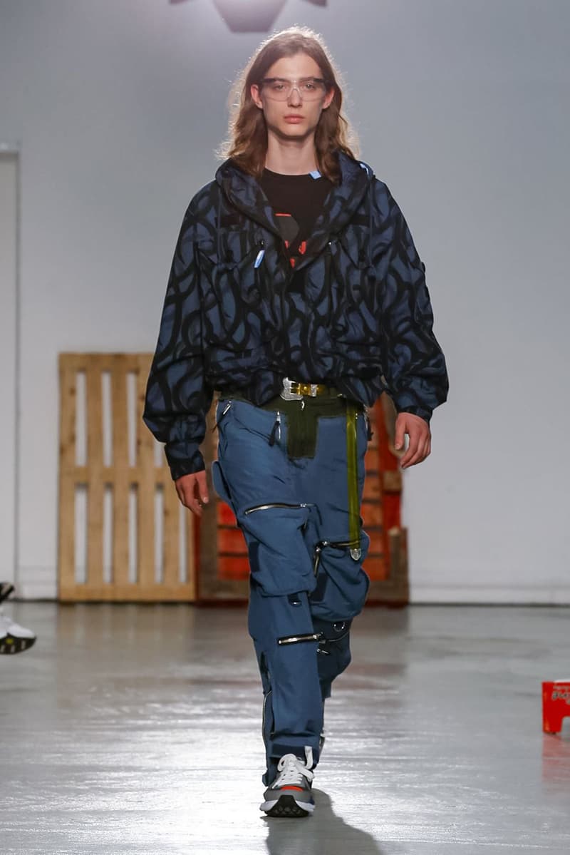 Maison Mihara Yasuhiro Spring Summer 2020 Collection Paris Fashion Week Melting sneakers deconstruction jackets runway fashion biker jacket flames plaid 