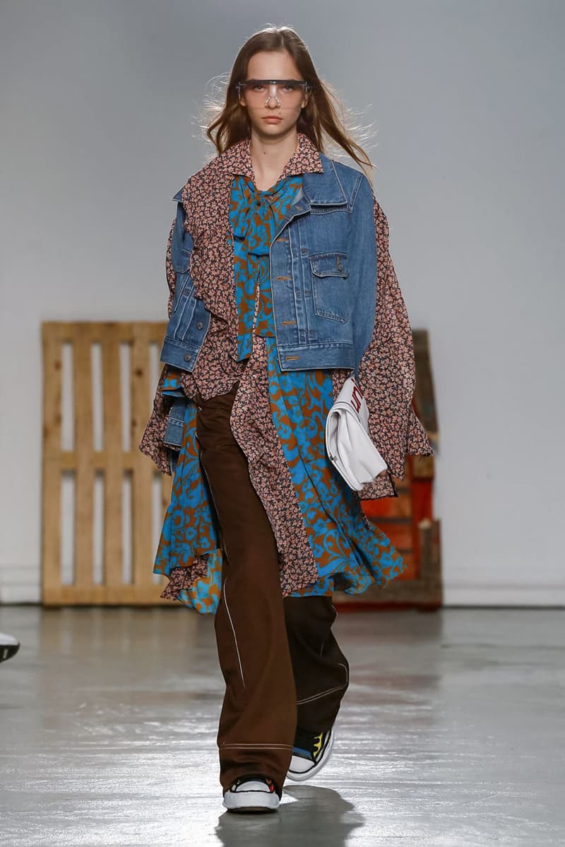 Maison Mihara Yasuhiro Spring Summer 2020 Collection Paris Fashion Week Melting sneakers deconstruction jackets runway fashion biker jacket flames plaid 