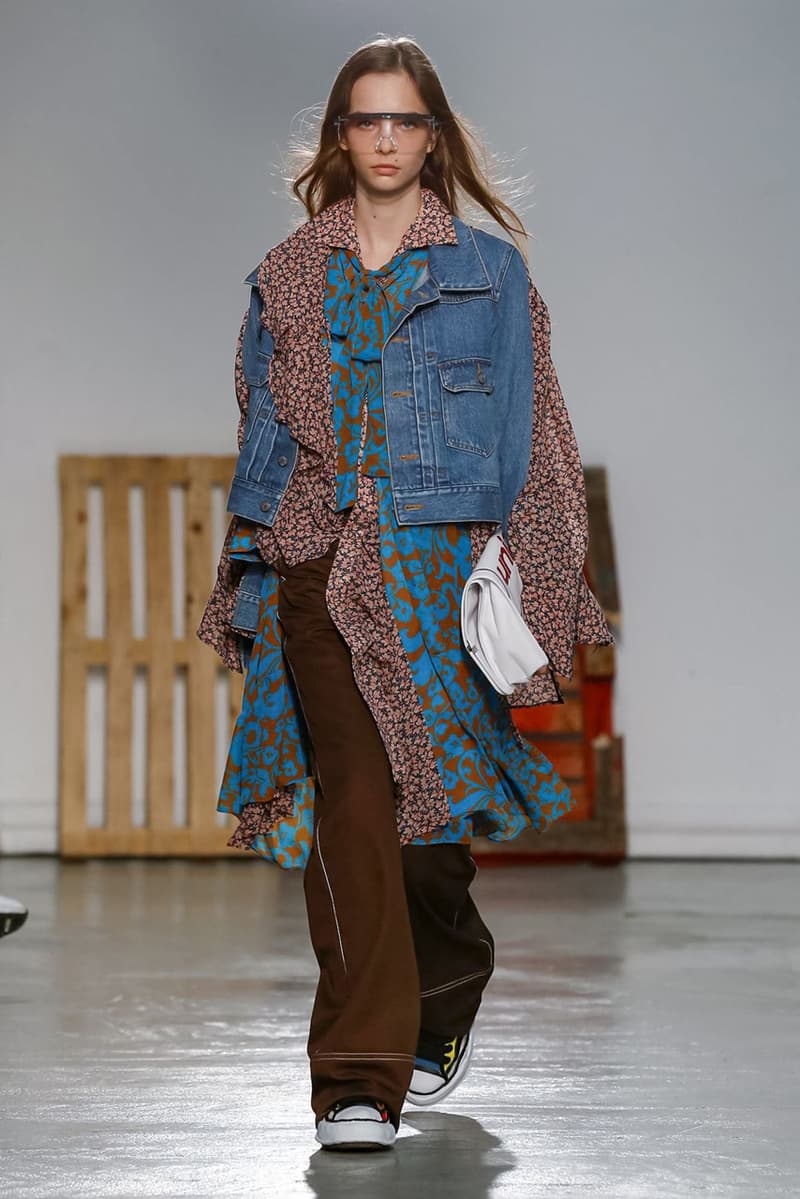 Maison Mihara Yasuhiro Spring Summer 2020 Collection Paris Fashion Week Melting sneakers deconstruction jackets runway fashion biker jacket flames plaid