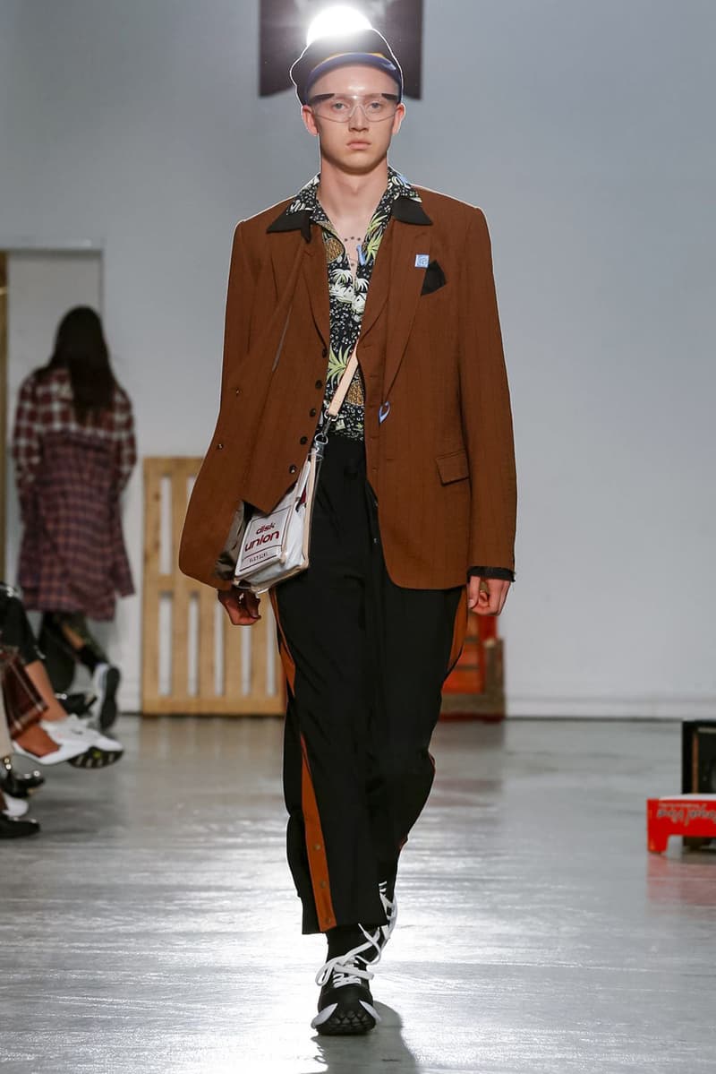 Maison Mihara Yasuhiro Spring Summer 2020 Collection Paris Fashion Week Melting sneakers deconstruction jackets runway fashion biker jacket flames plaid 