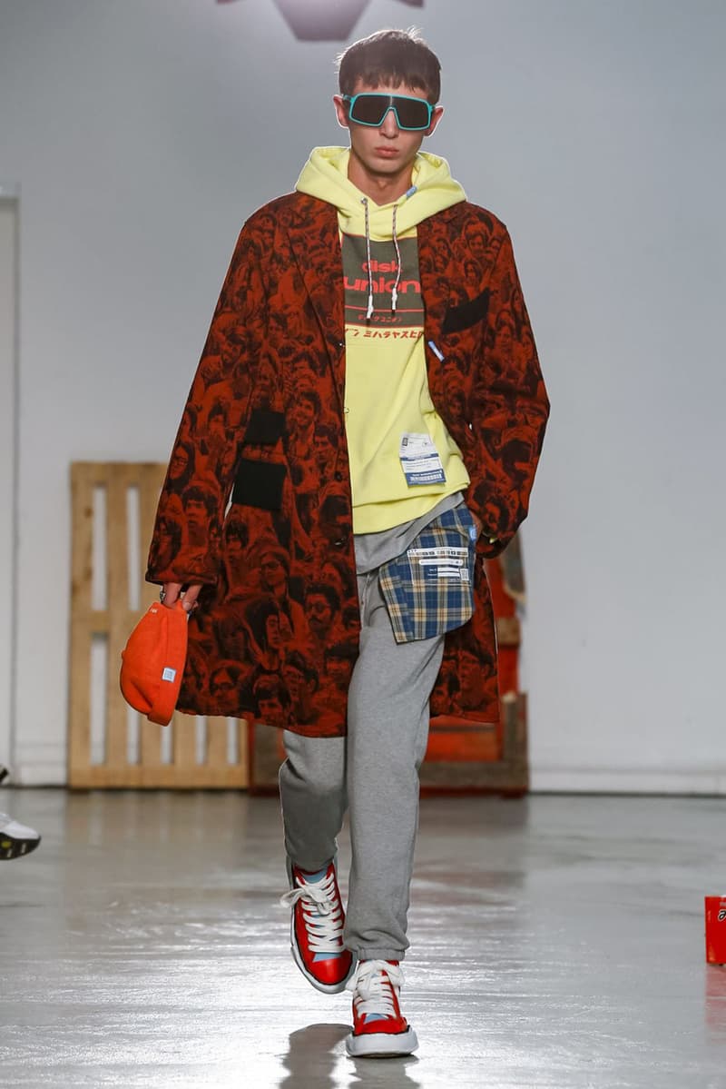 Maison Mihara Yasuhiro Spring Summer 2020 Collection Paris Fashion Week Melting sneakers deconstruction jackets runway fashion biker jacket flames plaid 